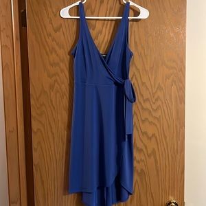 Blue wrap dress